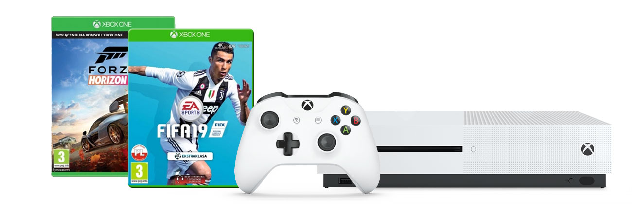 Microsoft Xbox One S 1TB + Forza Horizon 4 + FIFA19